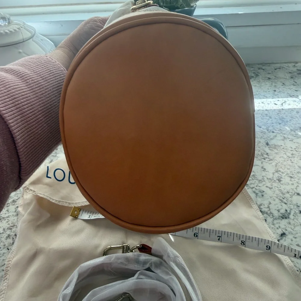 Monogram Bucket Crossbody with Tan Trim - Picture 4 of 7